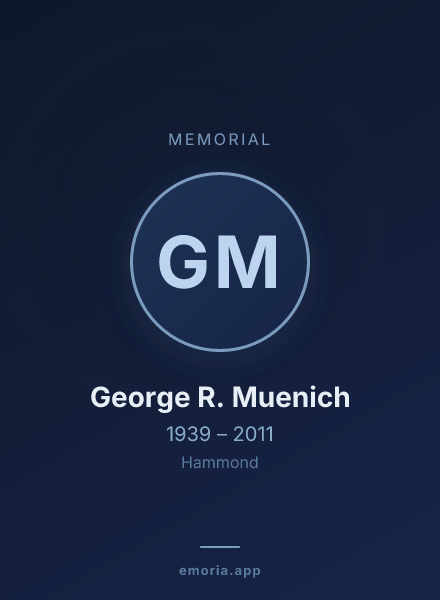 Memorial portrait of George R. Muenich