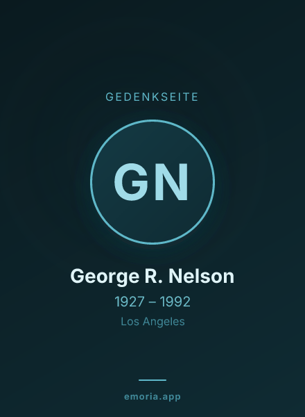 Gedenkportrait von George R. Nelson