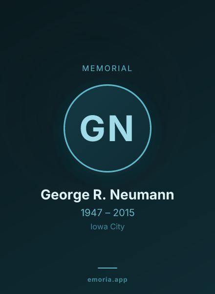 Memorial portrait of George R. Neumann