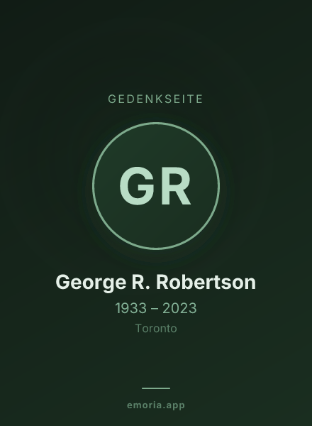 Gedenkportrait von George R. Robertson