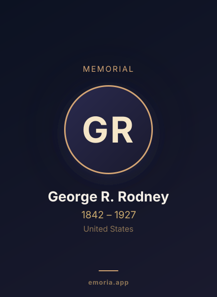 Memorial portrait of George R. Rodney