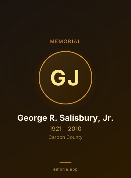 Memorial portrait of George R. Salisbury, Jr.