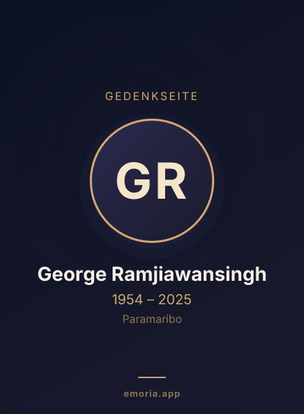 Gedenkportrait von George Ramjiawansingh