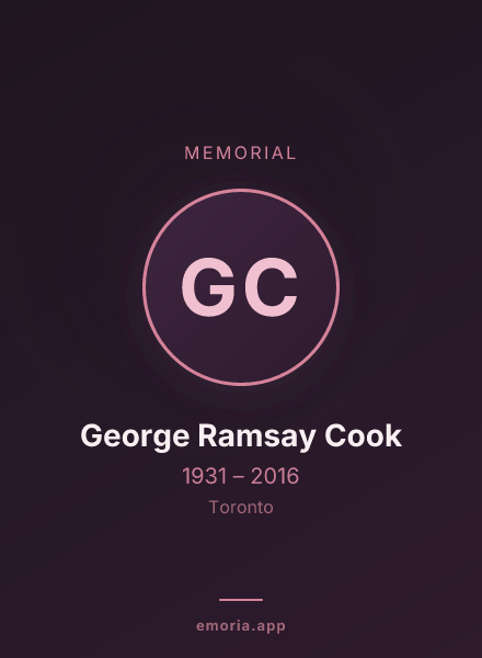 Memorial portrait of George Ramsay Cook