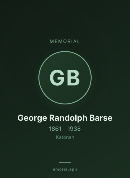 Memorial portrait of George Randolph Barse