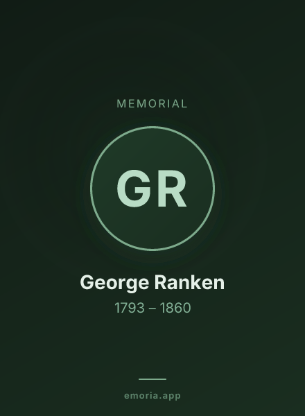 Memorial portrait of George Ranken
