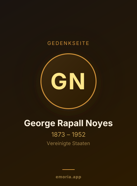 Gedenkportrait von George Rapall Noyes