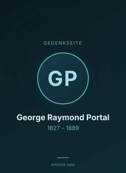 Gedenkportrait von George Raymond Portal