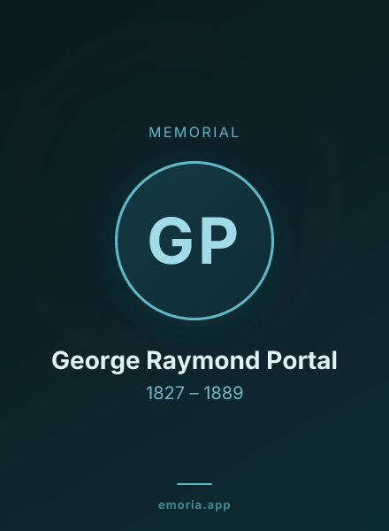 Memorial portrait of George Raymond Portal
