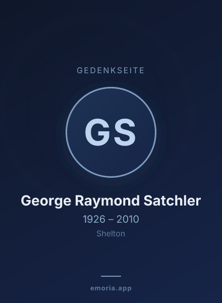 Gedenkportrait von George Raymond Satchler