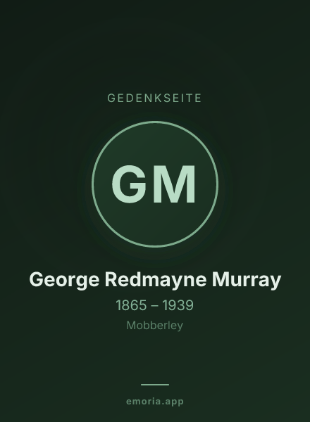 Gedenkportrait von George Redmayne Murray