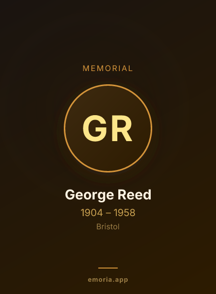 Memorial portrait of George Reed