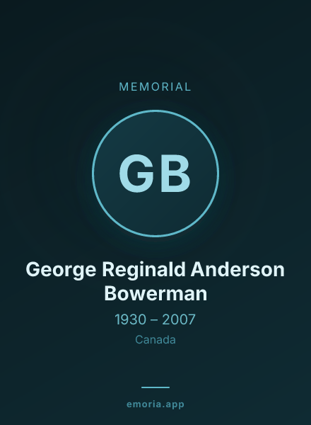 Memorial portrait of George Reginald Anderson Bowerman