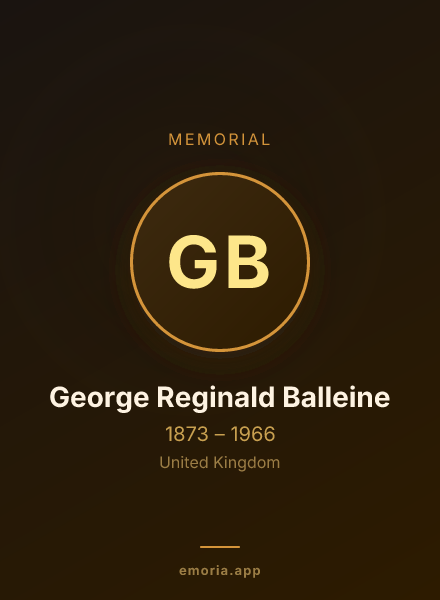 Memorial portrait of George Reginald Balleine