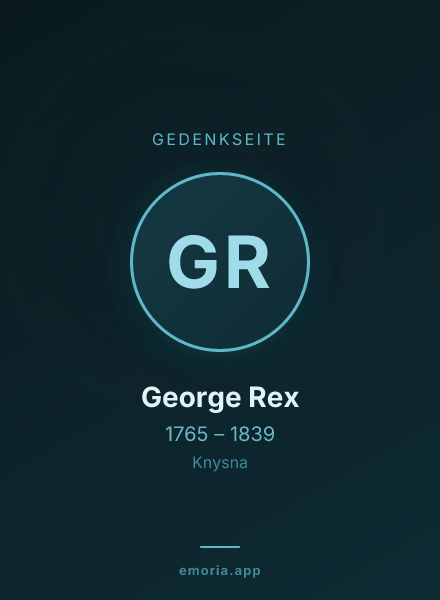 Gedenkportrait von George Rex