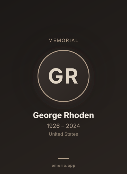 Memorial portrait of George Rhoden