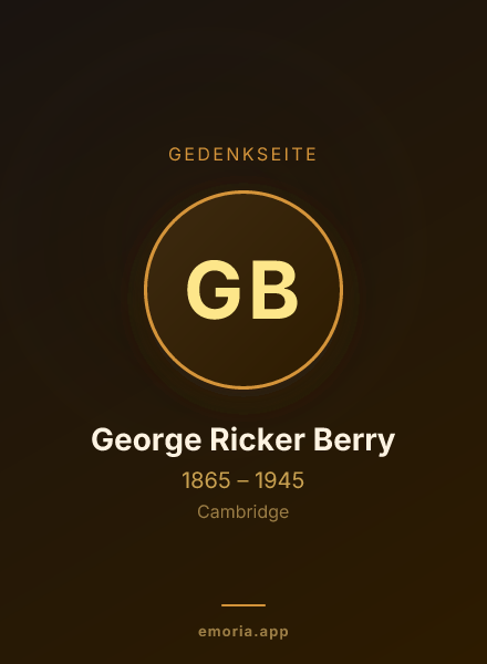 Gedenkportrait von George Ricker Berry