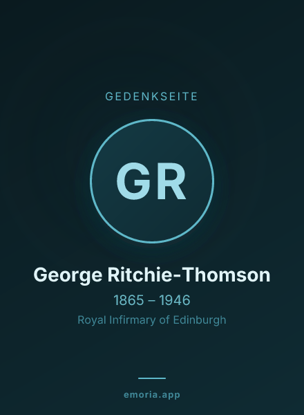 Gedenkportrait von George Ritchie-Thomson