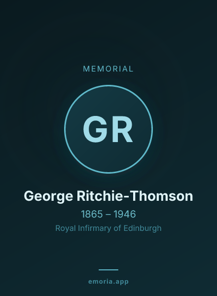 Memorial portrait of George Ritchie-Thomson