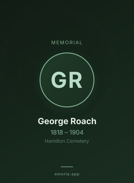 Memorial portrait of George Roach