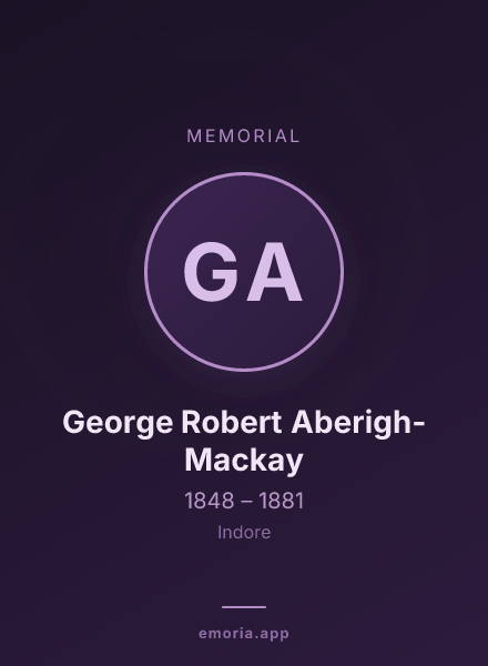Memorial portrait of George Robert Aberigh-Mackay