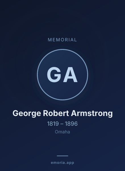Memorial portrait of George Robert Armstrong