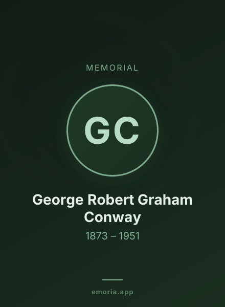 Memorial portrait of George Robert Graham Conway