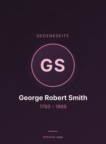Gedenkportrait von George Robert Smith