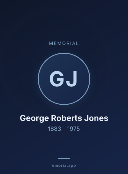 Memorial portrait of George Roberts Jones