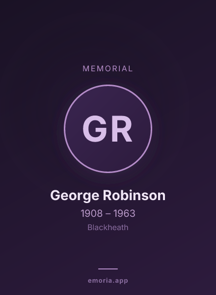 Memorial portrait of George Robinson