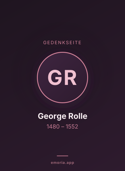 Gedenkportrait von George Rolle