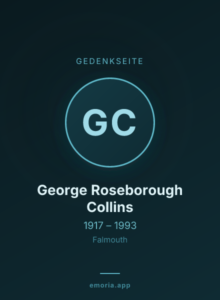 Gedenkportrait von George Roseborough Collins