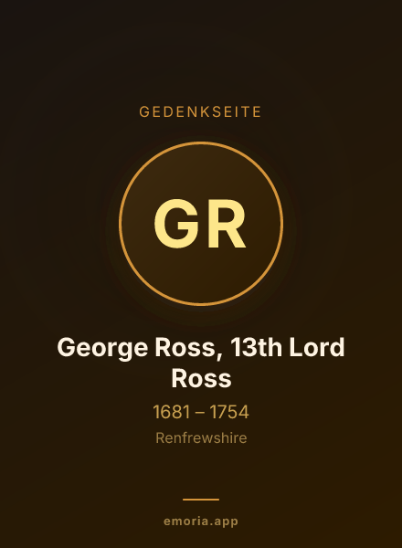 Gedenkportrait von George Ross, 13th Lord Ross