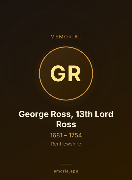 Memorial portrait of George Ross, 13th Lord Ross