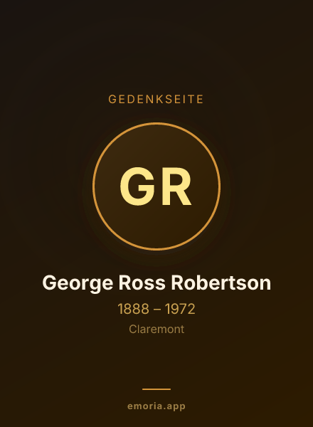 Gedenkportrait von George Ross Robertson