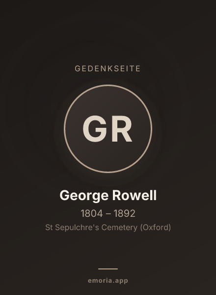 Gedenkportrait von George Rowell