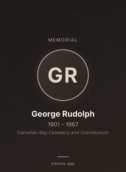 Memorial portrait of George Rudolph