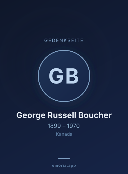 Gedenkportrait von George Russell Boucher