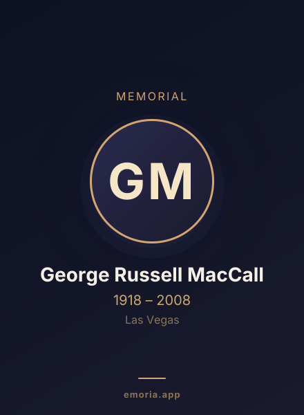Memorial portrait of George Russell MacCall