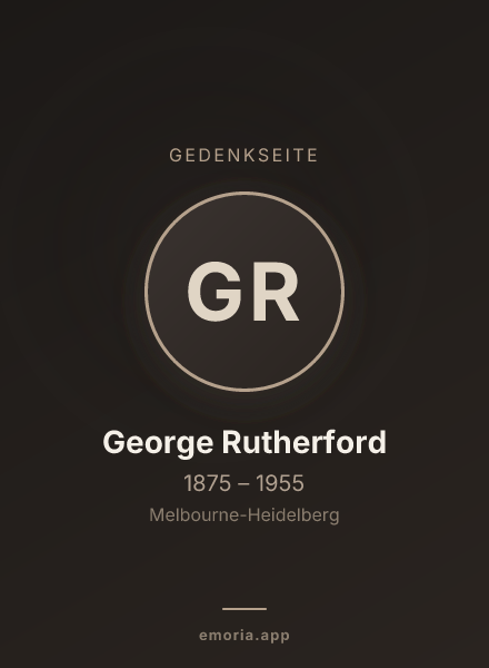 Gedenkportrait von George Rutherford