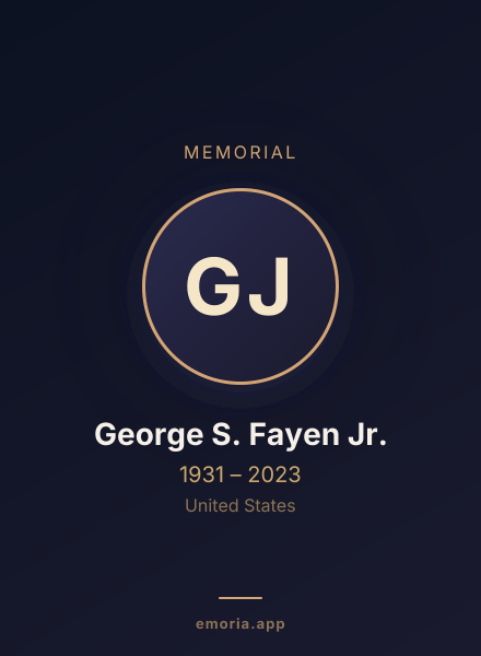 Memorial portrait of George S. Fayen Jr.