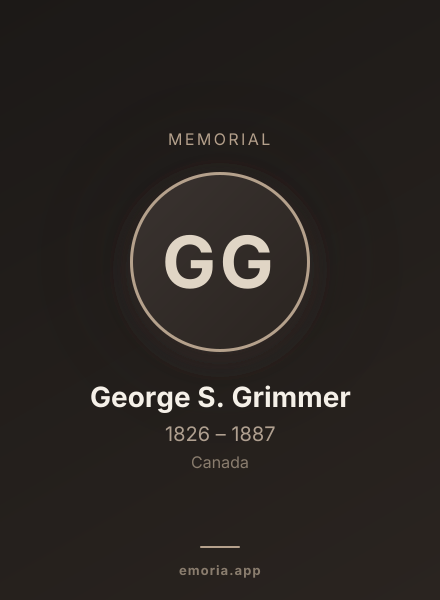 Memorial portrait of George S. Grimmer