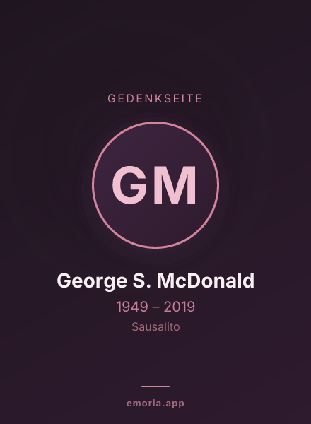 Gedenkportrait von George S. McDonald