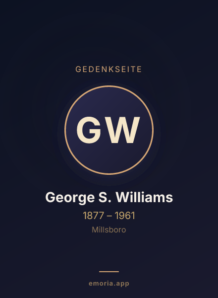 Gedenkportrait von George S. Williams