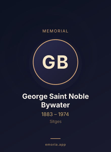 Memorial portrait of George Saint Noble Bywater