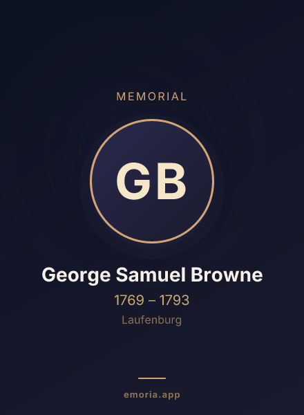 Memorial portrait of George Samuel Browne
