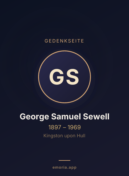 Gedenkportrait von George Samuel Sewell