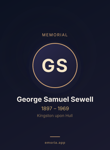 Memorial portrait of George Samuel Sewell