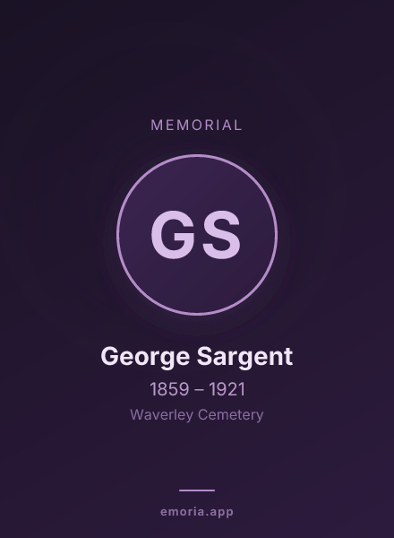 Memorial portrait of George Sargent