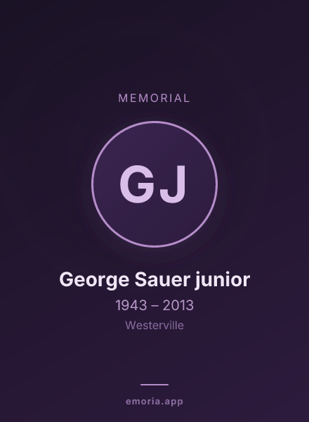 Memorial portrait of George Sauer junior